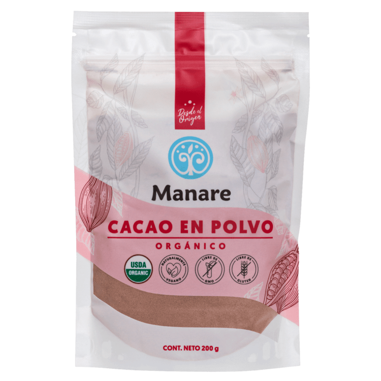 Cacao en polvo orgánico Manare (200 g)