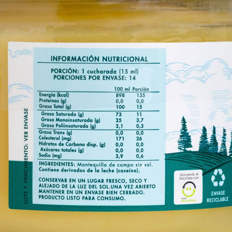 Ghee mantequilla clarificada Manare (210 mL)