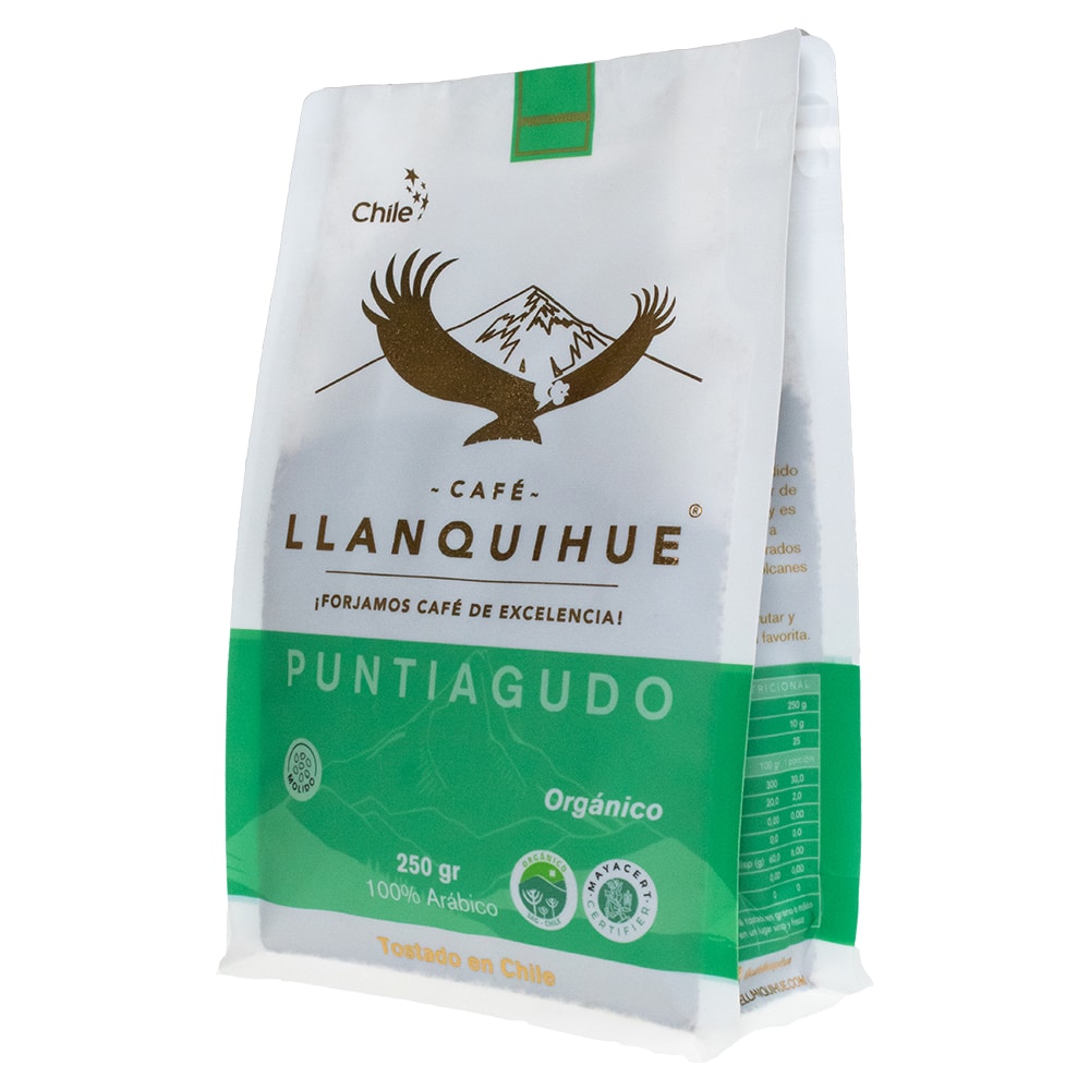 Café orgánico grano entero Llanquihue (250 g)
