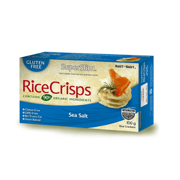 Rice Crisps ,Galletas de arroz integral sabor sal de mar (100g)