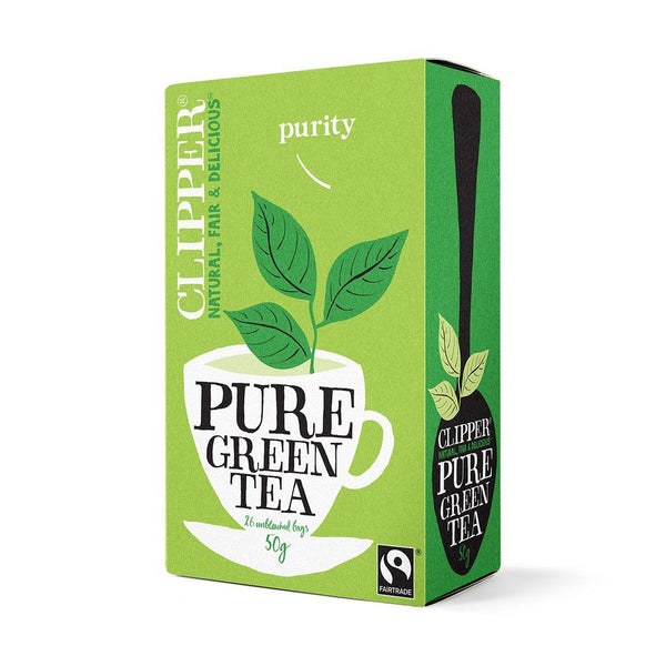 Organic Pure Green Tea Clipper (20 bags)