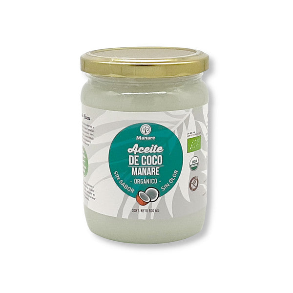 Aceite de coco sin olor ni sabor orgánico Manare (500ml)