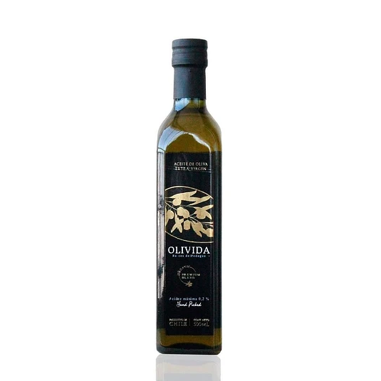 Aceite de oliva extra virgen orgánico Olivida (500 ml)
